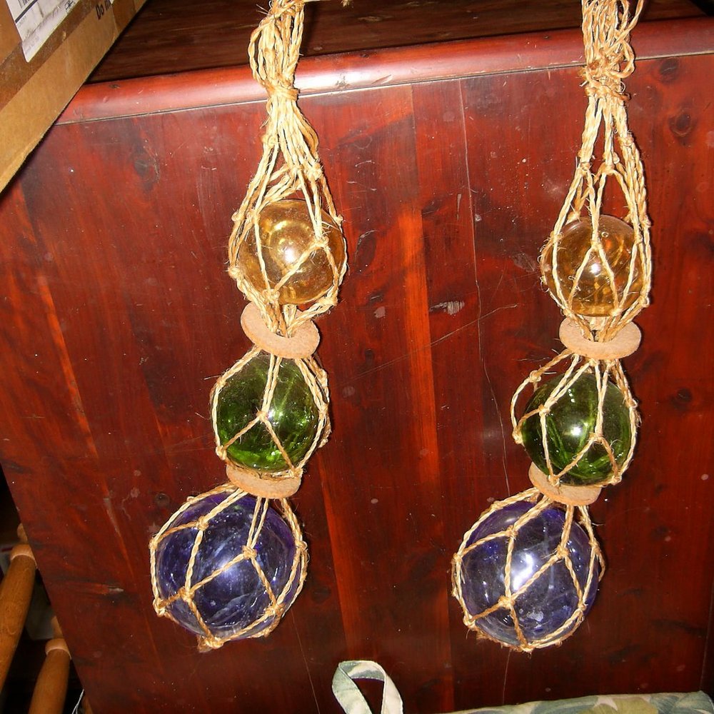 Vintage Nautical Glass Floats for Fishing Nets Both For Price